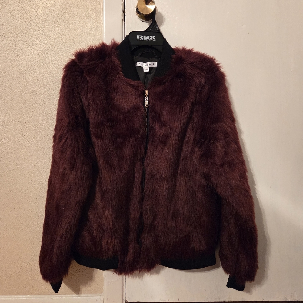 Faux Fur Bomber Jacket